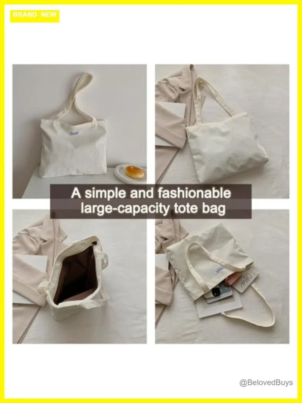Corduroy Tote Bag for Women, Zipper Casual Handbag Large Capacity Shoulder Bag